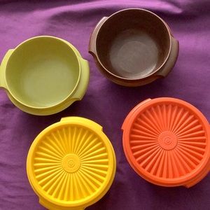 Vintage Tupperware Set - Classic Colors